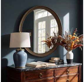 Inikas Espresso Round Wall Mirror