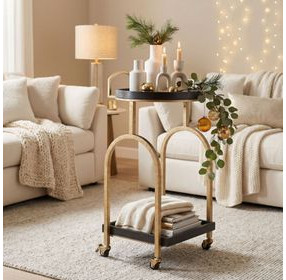 Zukei Black and Gold Bar Cart