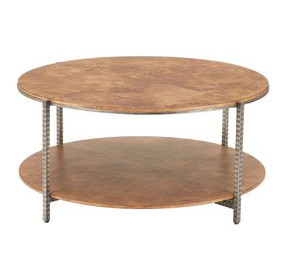 Adna Brown Round Cocktail Table