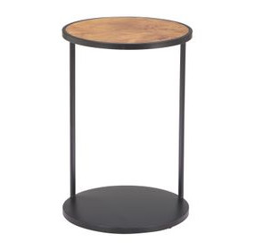Nodo Brown and Black Round Side Table
