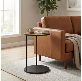 Nodo Brown and Black Round Side Table