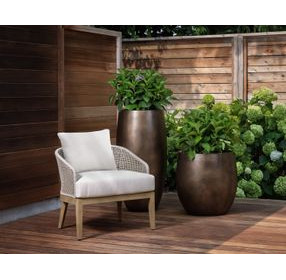 Capri Palazzo Cream Performance Fabric Outdoor Lounge Chair