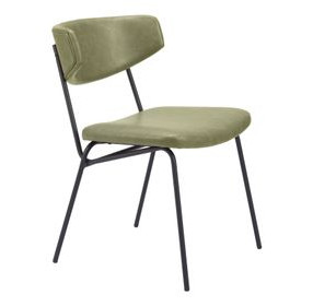 Charon Green Upholstered Dining Chair Set of 2