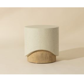 Patras Cream Outdoor End Table