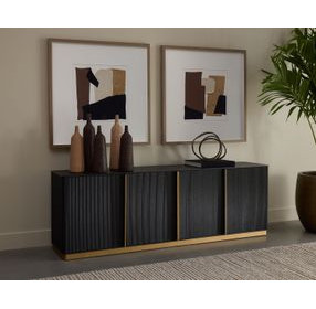 Kalla Charcoal And Brushed Gold Sideboard