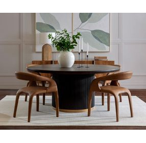Kalla Charcoal And Natural Round Dining Table