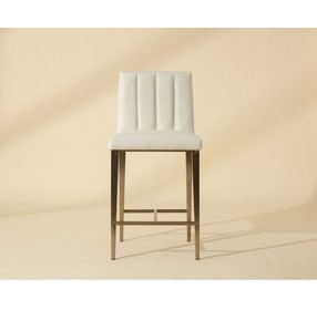 Wilbur Geralt Linen Performance Fabric Counter Height Stool