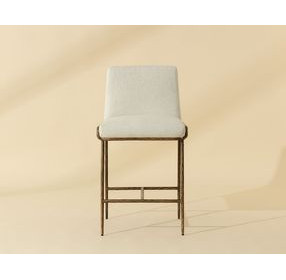 Lathan Geralt Linen Performance Fabric Counter Height Stool