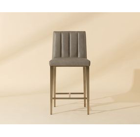 Wilbur Ivanhoe Mineral Upholstered Counter Height Stool
