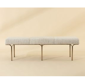 Nuvella Hailey Moon Upholstered 60" Accent Bench