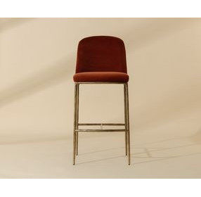 Nestorra Meg Rust Upholstered Barstool