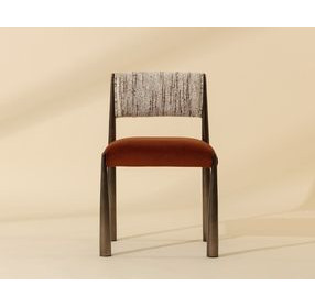 Baymont Meg Rust and Terri Nutmeg Upholstered Dining Chair Set of 2
