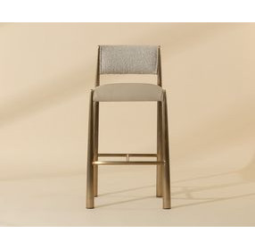 Baymont Napa Beige and Santa Cruz Oatmeal Upholstered Barstool