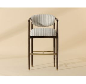 Freya Gifford Script Upholstered Barstool