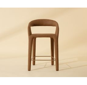 Avenlee Milliken Cognac Upholstered Counter Height Stool