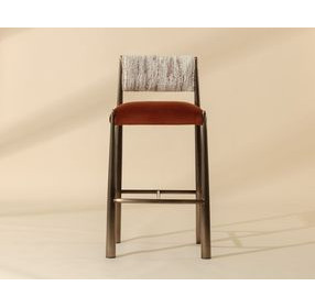 Baymont Meg Rust and Terri Nutmeg Upholstered Barstool