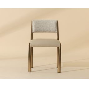 Baymont Napa Beige and Santa Cruz Oatmeal Upholstered Dining Chair Set of 2
