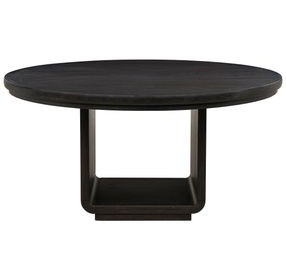 Leandro Burnished Black Round Dining Room Set