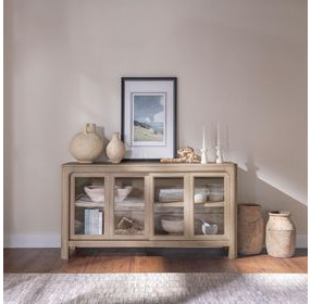 Solano Weathered Mango 2 Glass Door Sideboard