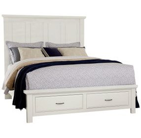 Maple Road Soft White Mansion Storage Panel Bedroom Set
