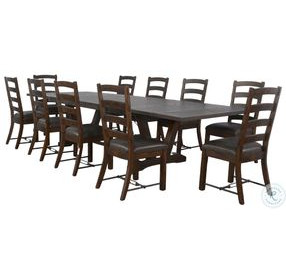Havenstead Dark Brown 140" Extendable Rectangular Dining Table