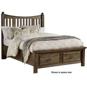 Maple Road Maple Syrup Slat Storage Poster Bedroom Set