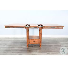 Maple Haze Beige 72" Extendable Rectangular Adjustable Height Storage Dining Table