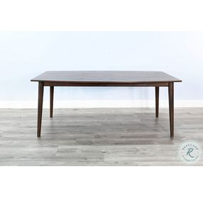 Rustic Refined Dark Brown 72" Rectangular Dining Table