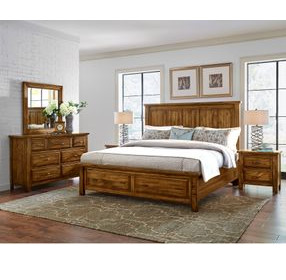 Maple Road Antique Amish Mansion Storage Panel Bedroom Set