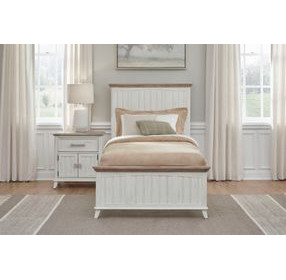 Beach Comber Weathered White And Sand Top Youth Panel Bedroom Set