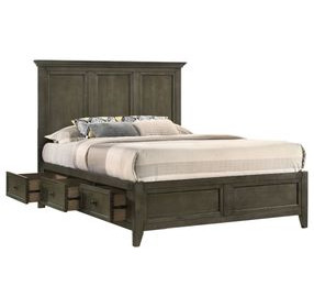 San Mateo Gray Storage Panel Bedroom Set