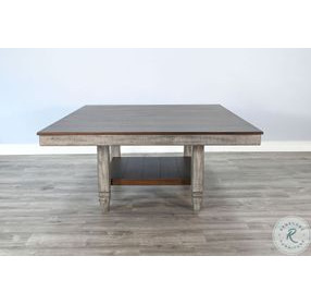 Sawmill Square Brown 60" Rectangular Dining Table with Storage