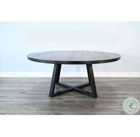 Golden Hearth Black Large 72" Round Dining Table