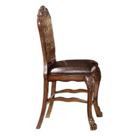 Dresden Brown and Gold Upholstered Counter Height Chair Set of 2