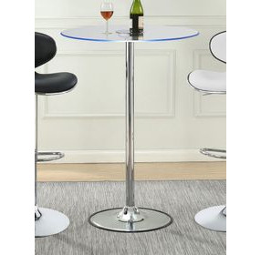 Thea Chrome And Clear LED Bar Table