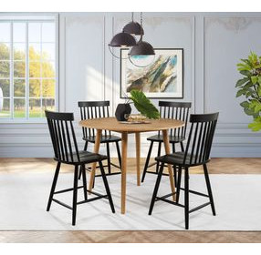 Andrews Black Counter Height Stool Set of 2