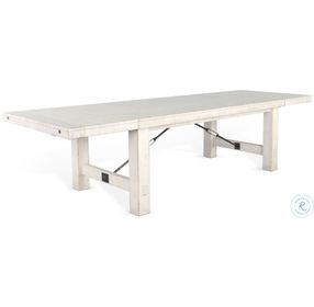 Cozy Luxe White White Sand Extendable Rectangular Dining Room Set
