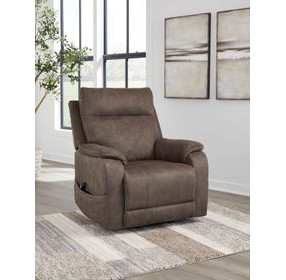 Crestmeade Espresso Power Lift Recliner with USB Charging and Heat Massage