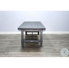 Cozy Luxe Black 74" Rectangular Dining Table with Turnbuckle