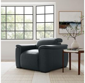 Camden Black Leather Zero Gravity Power Recliner with Power Headrest and USB Charging