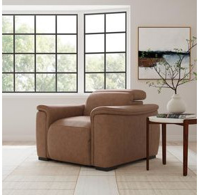 Camden Brown Leather Zero Gravity Power Recliner with Power Headrest and USB Charging