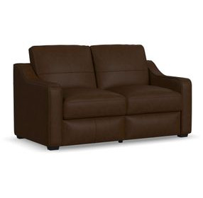 Hudson Dark Brown Leather 70" Loveseat
