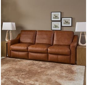 Hudson Brown Leather 98" Sofa