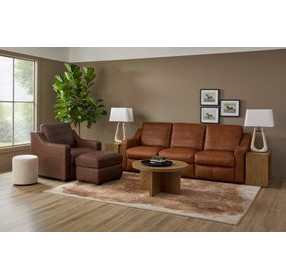Hudson Brown Leather Living Room Set