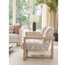 Sunset Key Flanders Beige and Tan Upholstered Accent Chair