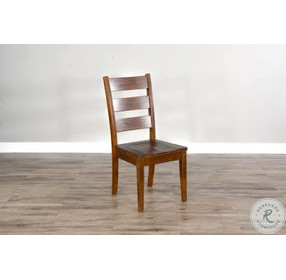 Villa Rosso Vintage Mocha Ladderback Wood Dining Chair Set of 2