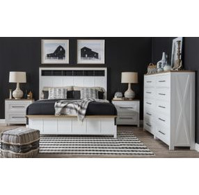 Franklin Harvest Oak and Natural White 5 Drawer Chest