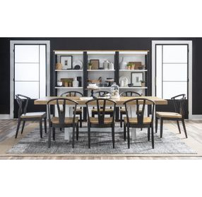 Franklin Harvest Oak and Natural White 98" Extendable Rectangular Dining Table