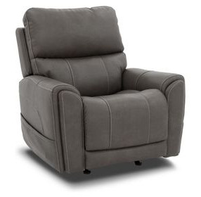 Carter Smoke Zero Gravity Triple Power Recliner with USB Charging and Heat Massage
