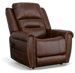 Oscar Light Brown Power Lift Recliner With Power Headrest And Lumbar